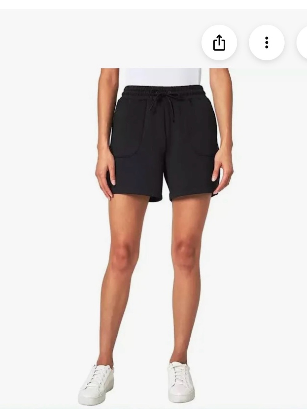 Women's Black Drawstring Shorts